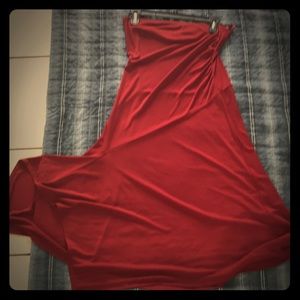 Sleeveless red dress